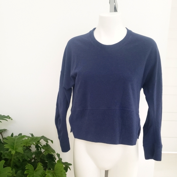 lululemon athletica Tops - Lululemon Ready To Roll Cropped Sweatshirt with Rouched Arms size 6